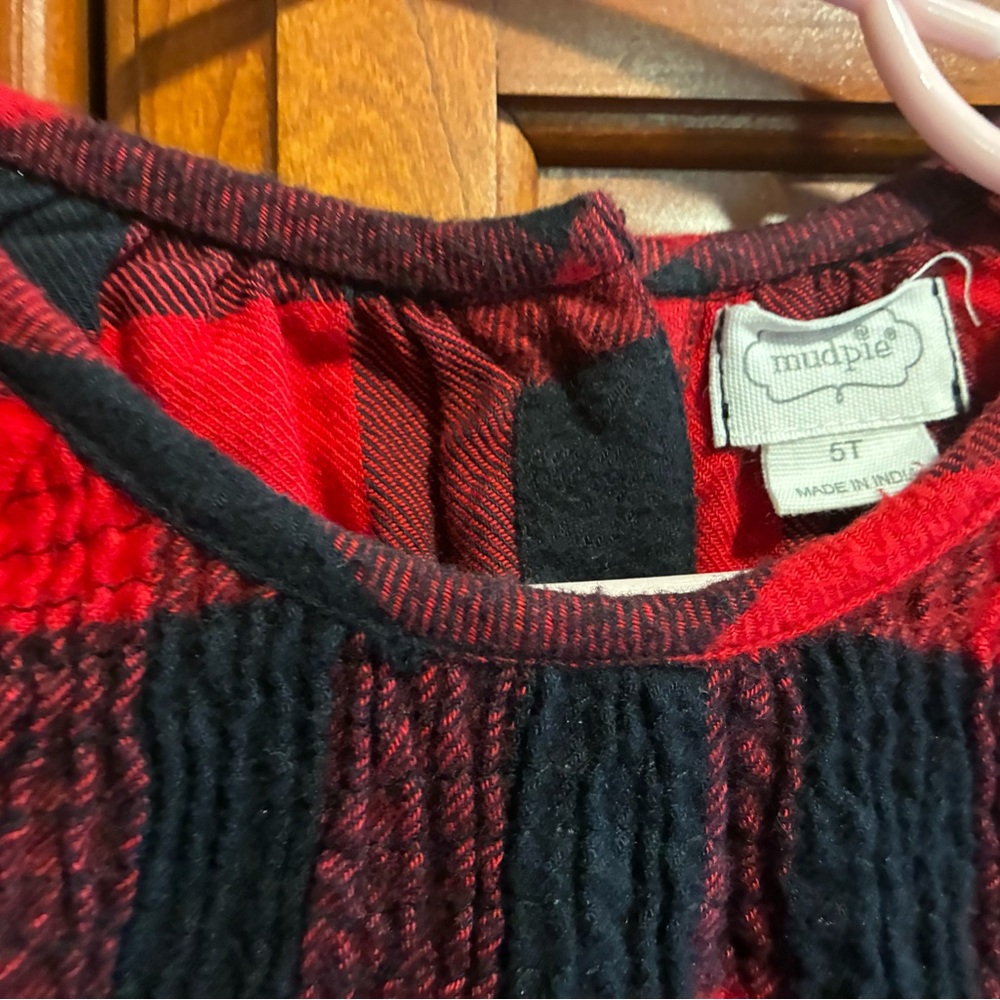 Mud Pie Red and Black Checkered Dress